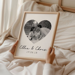 Personalised Photo Print | Personalised Heart Photo Print | Personalised Valentines Gift | Boyfriend Gift, Girlfriend Gift, Couple Gift