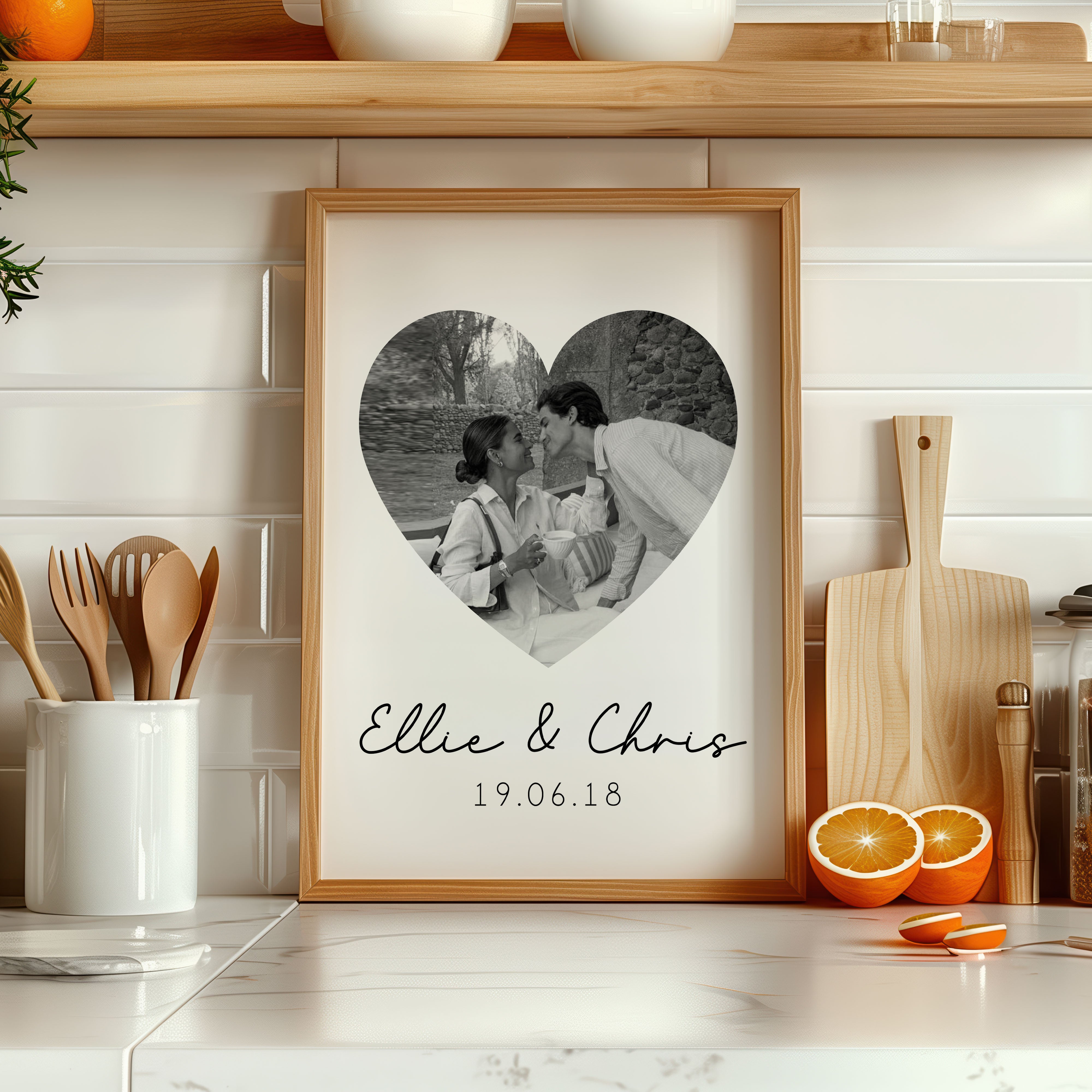 Personalised Photo Print | Personalised Heart Photo Print | Personalised Valentines Gift | Boyfriend Gift, Girlfriend Gift, Couple Gift