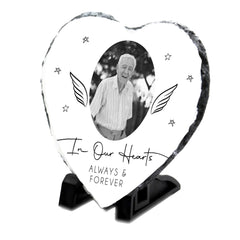 Personalised Memorial Slate | Memorial Photo Slate | Memorial Gift, Memorial Heart Slate, Personalised Memorial Gift, Angel Wings