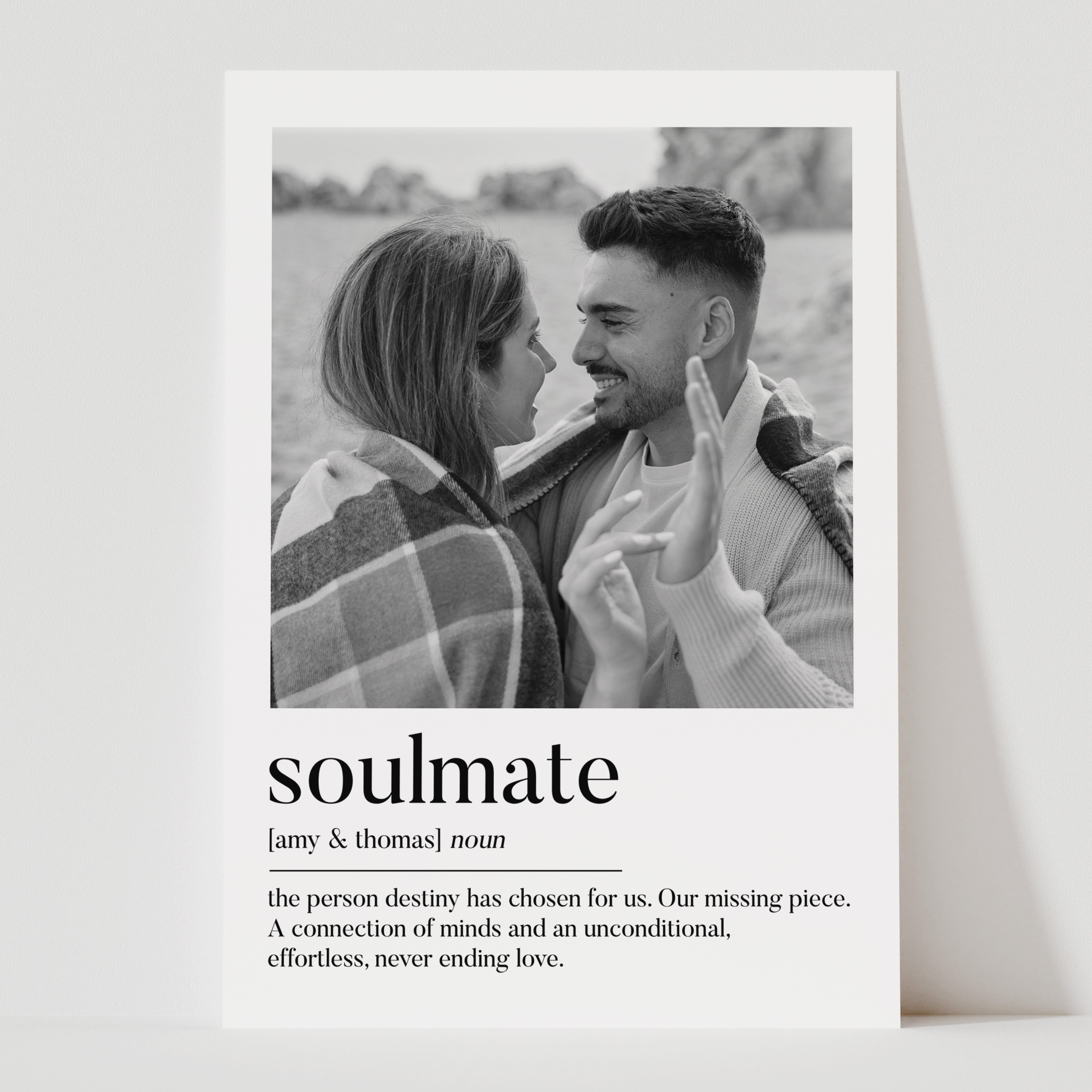 Personalised Photo Print | Personalised Soul Mate Print | Personalised Valentines Gift | Boyfriend Gift, Girlfriend Gift, Anniversary Gift