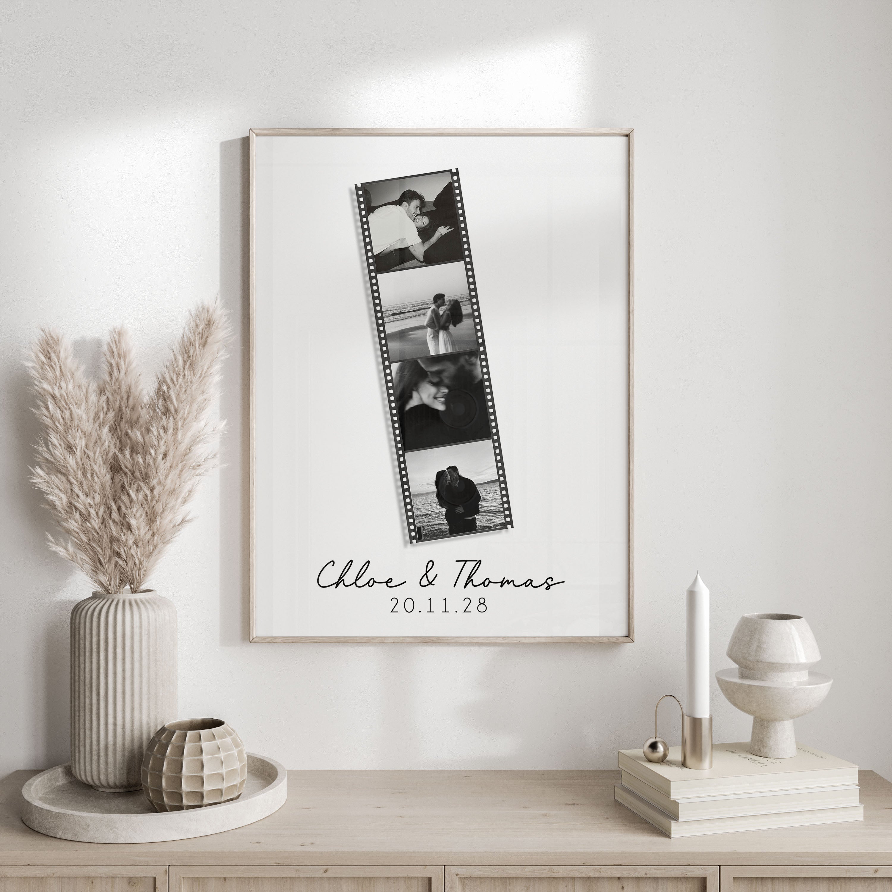 Personalised Photo Print | Photo Collage Strip Print | Personalised Valentines Gift | Boyfriend Gift, Girlfriend Gift, Couple Gift