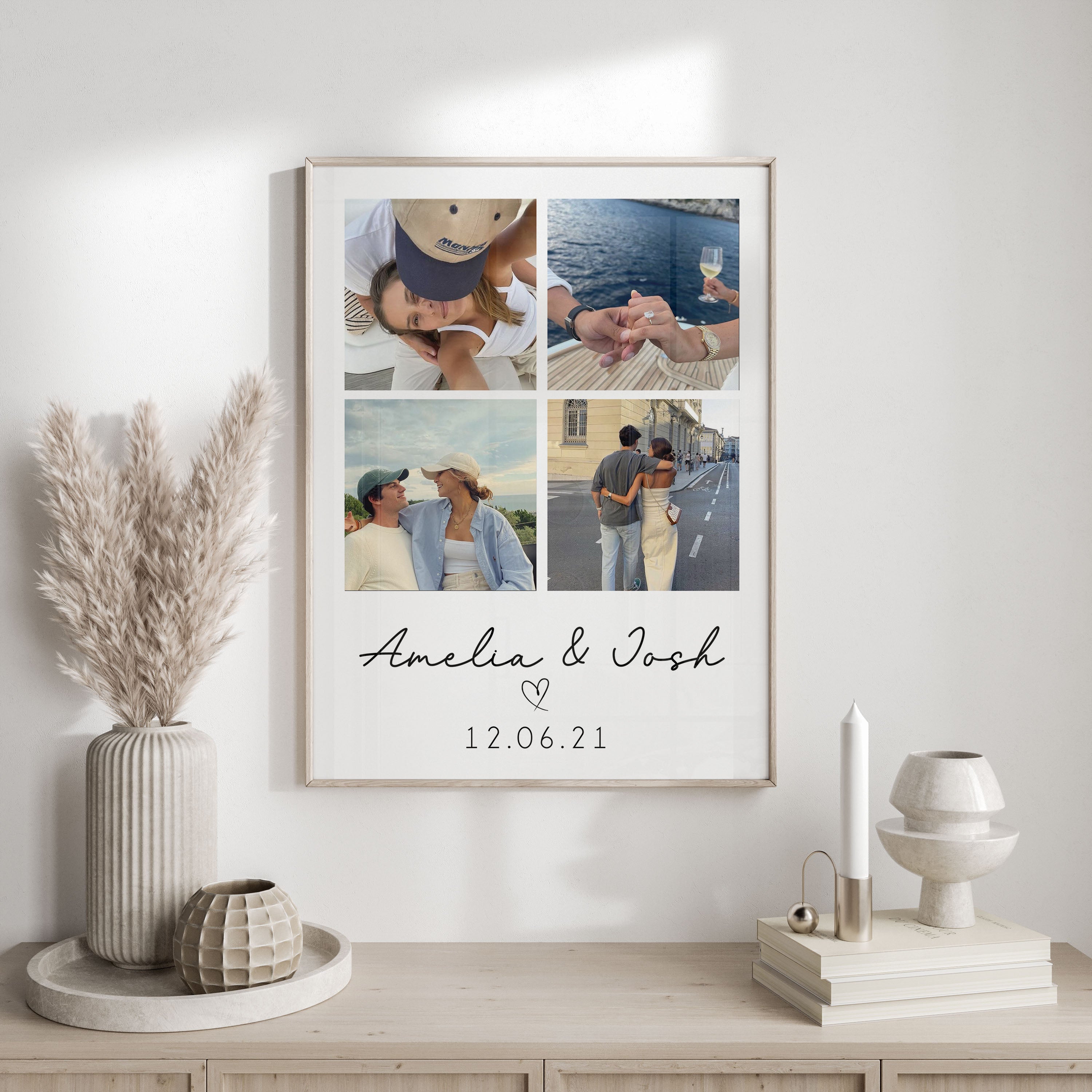 Personalised Photo Print | Photo Collage Print | Personalised Valentines Gift | Boyfriend Gift, Girlfriend Gift, Couple Gift