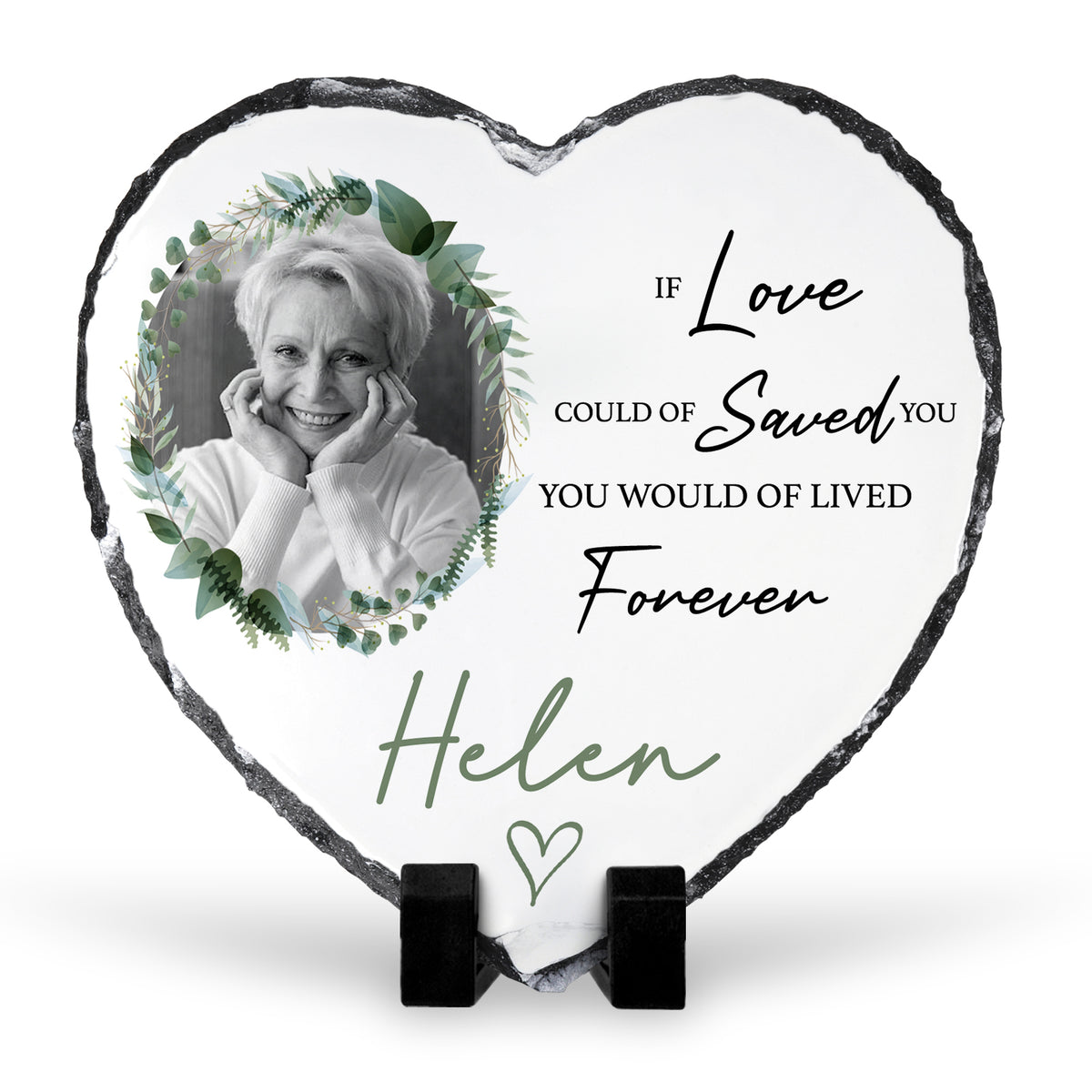 Personalised Memorial Slate | Memorial Photo Slate | Memorial Gift, Memorial Heart Slate, Personalised Memorial Gift, In Memory Slate