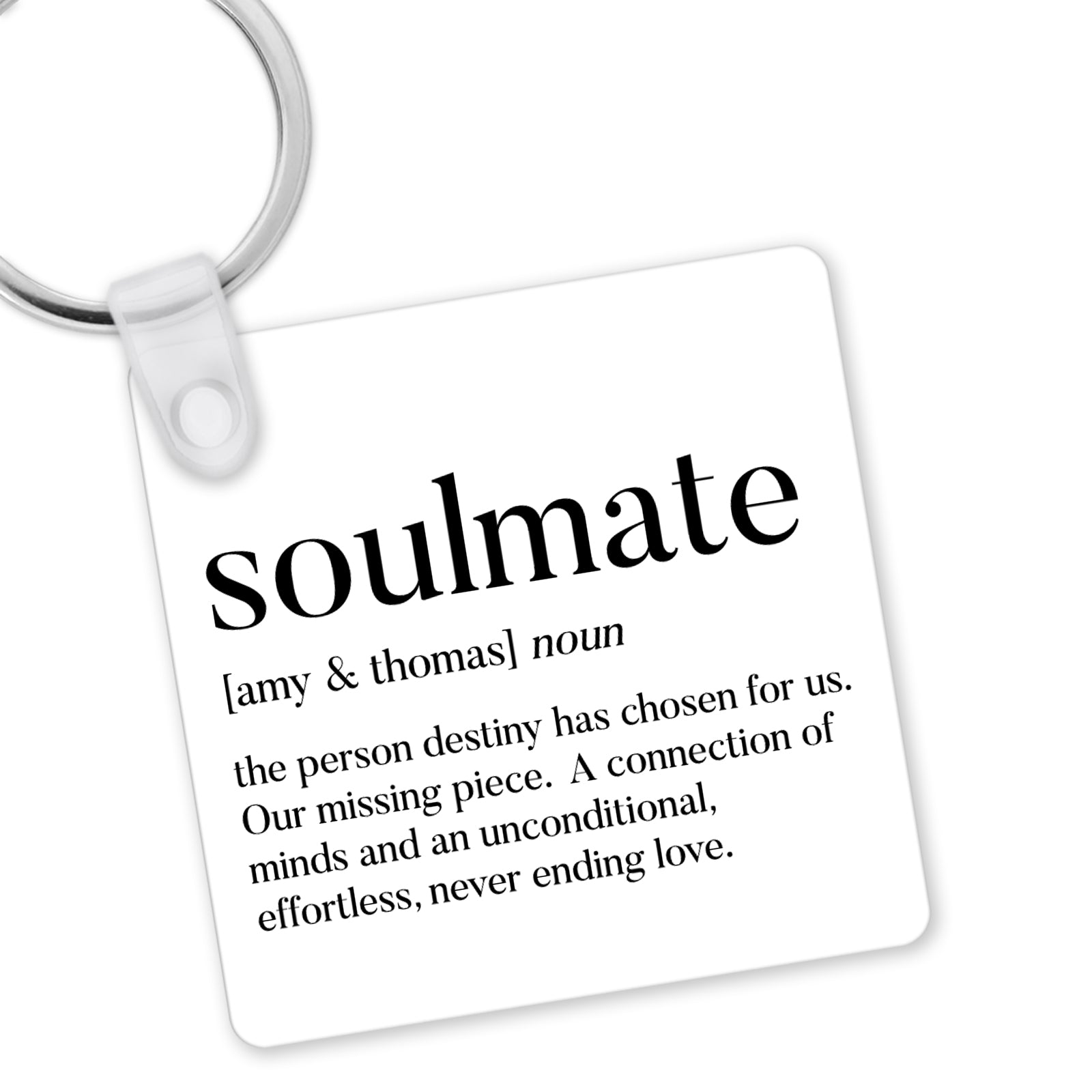 Personalised Soul Mate Keyring | Custom Photo Keyring | Personalised Valentines Gift, Valentines Gift for Him, Valentine's Gift for Her