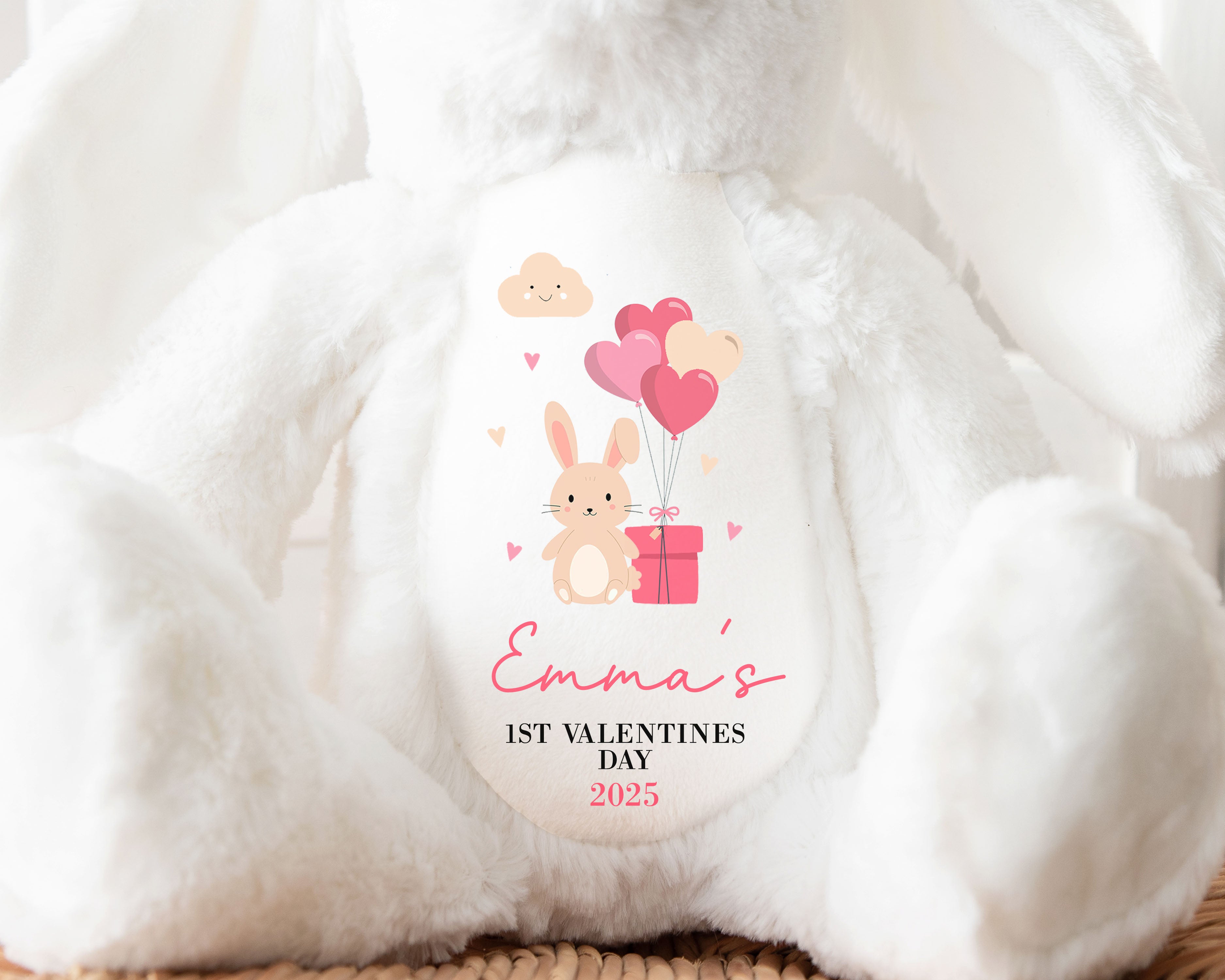 Personalised 1st Valentines Teddy | Personalised First Valentines Teddy | 1st Valentines Gift. Babys 1st Valentines Gift, Valentines Stuffy