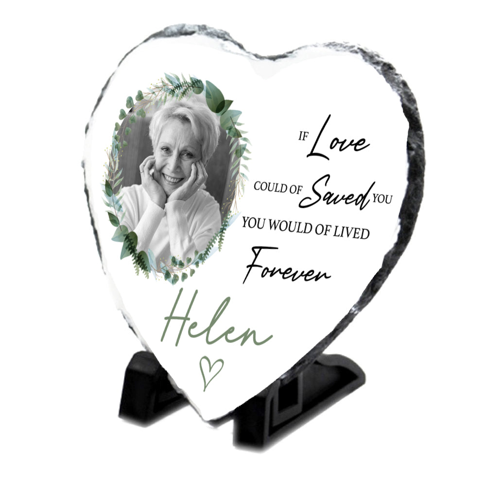 Personalised Memorial Slate | Memorial Photo Slate | Memorial Gift, Memorial Heart Slate, Personalised Memorial Gift, In Memory Slate