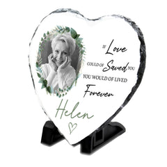 Personalised Memorial Slate | Memorial Photo Slate | Memorial Gift, Memorial Heart Slate, Personalised Memorial Gift, In Memory Slate