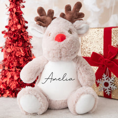 Personalised Christmas Teddy | Reindeer Teddy | Personalised Christmas Gift, Baby Christmas Kids, Children's Christmas Gift | Handwritten