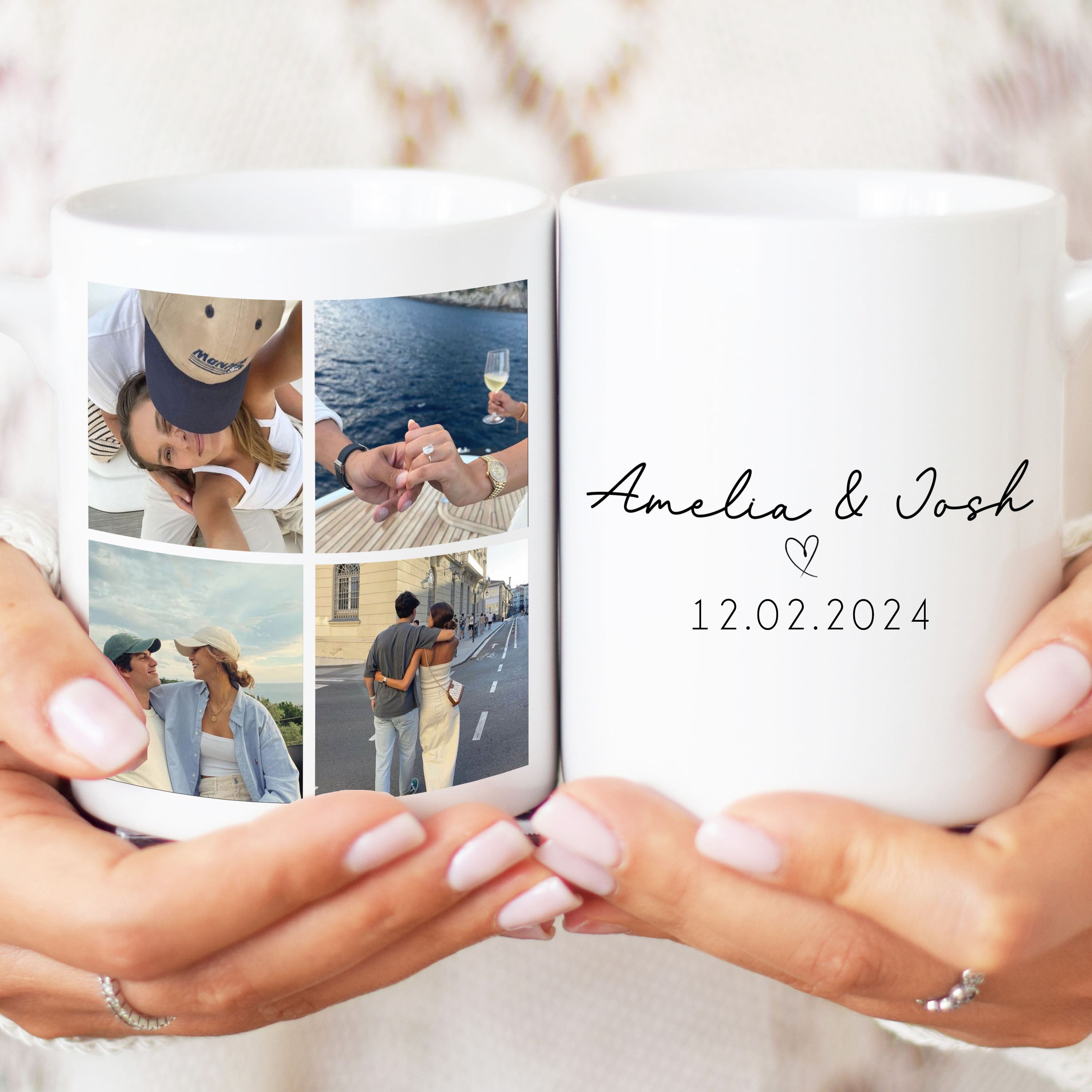 Personalised Valentines Photo Mug | Personalised Photo Collage Mug | Couple Mug | Personalised Valentines Gift | Anniversary Gift