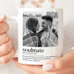 Personalised Valentines Photo Mug | Soul Mate Mug | Personalised Photo Mug | Couple Mug | Personalised Valentines Gift | Anniversary Gift