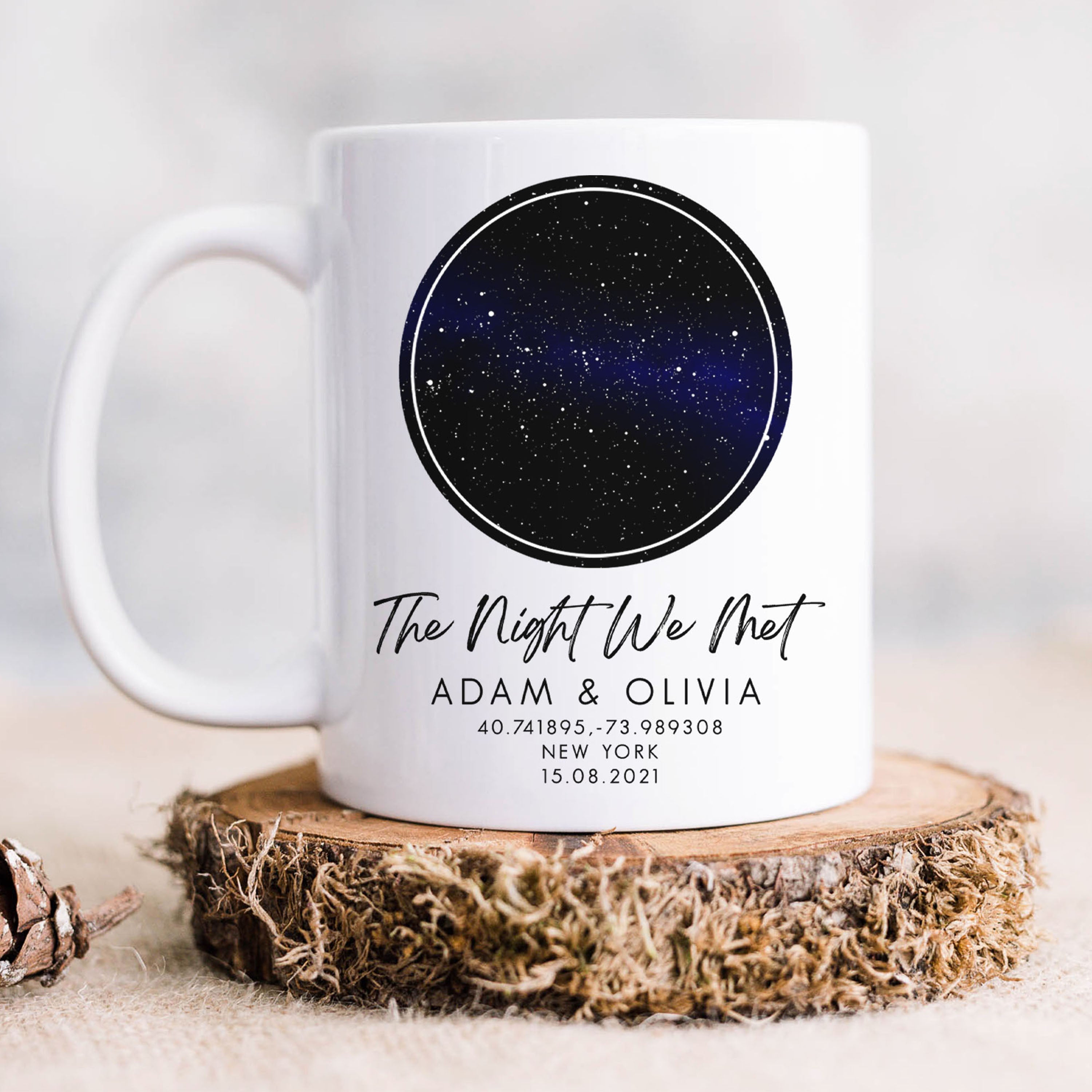 Personalised Star Map Mug | The Night We Met Mug | Constellation Mug | Personalised Valentines Gift | Anniversary Gift, Wedding Gift