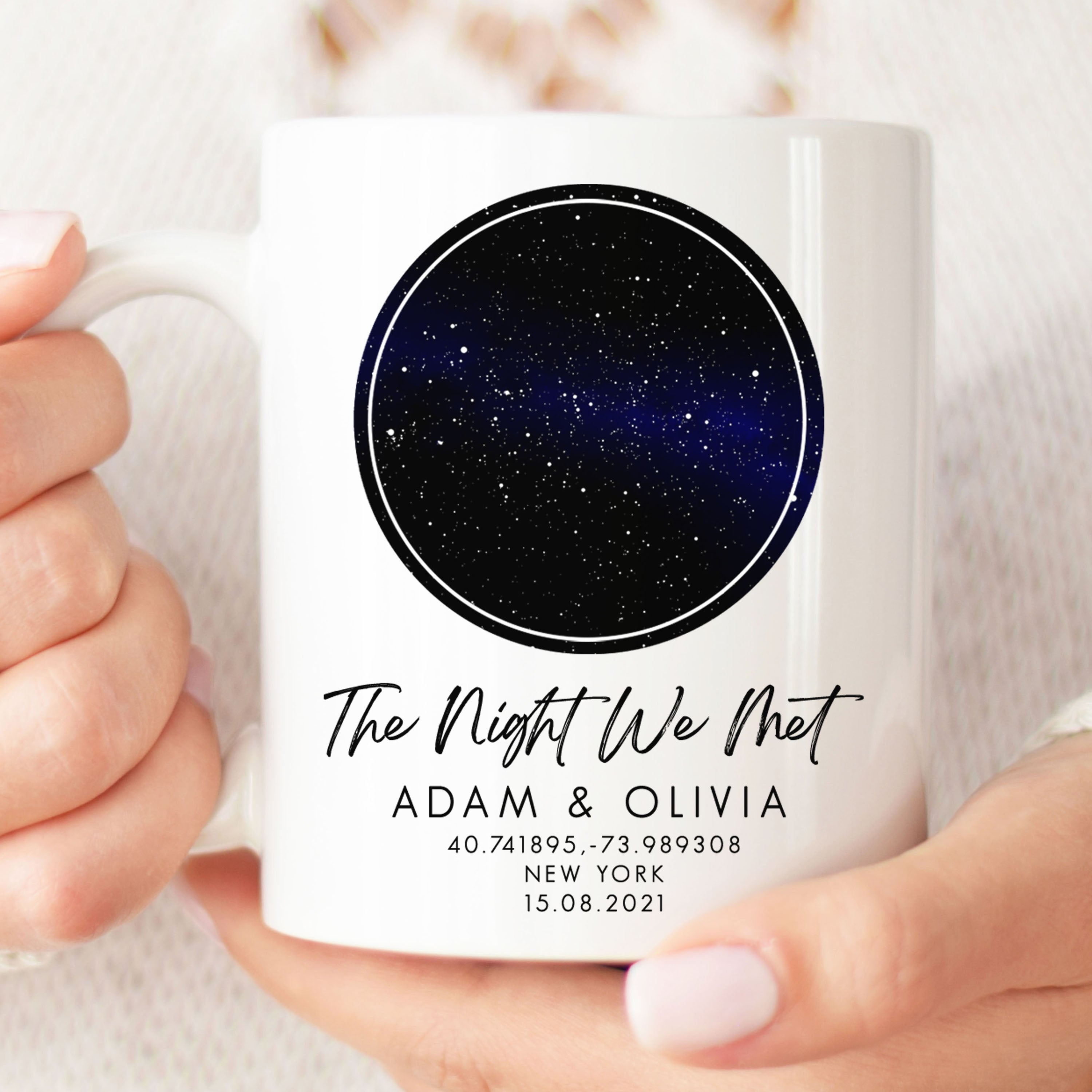 Personalised Star Map Mug | The Night We Met Mug | Constellation Mug | Personalised Valentines Gift | Anniversary Gift, Wedding Gift