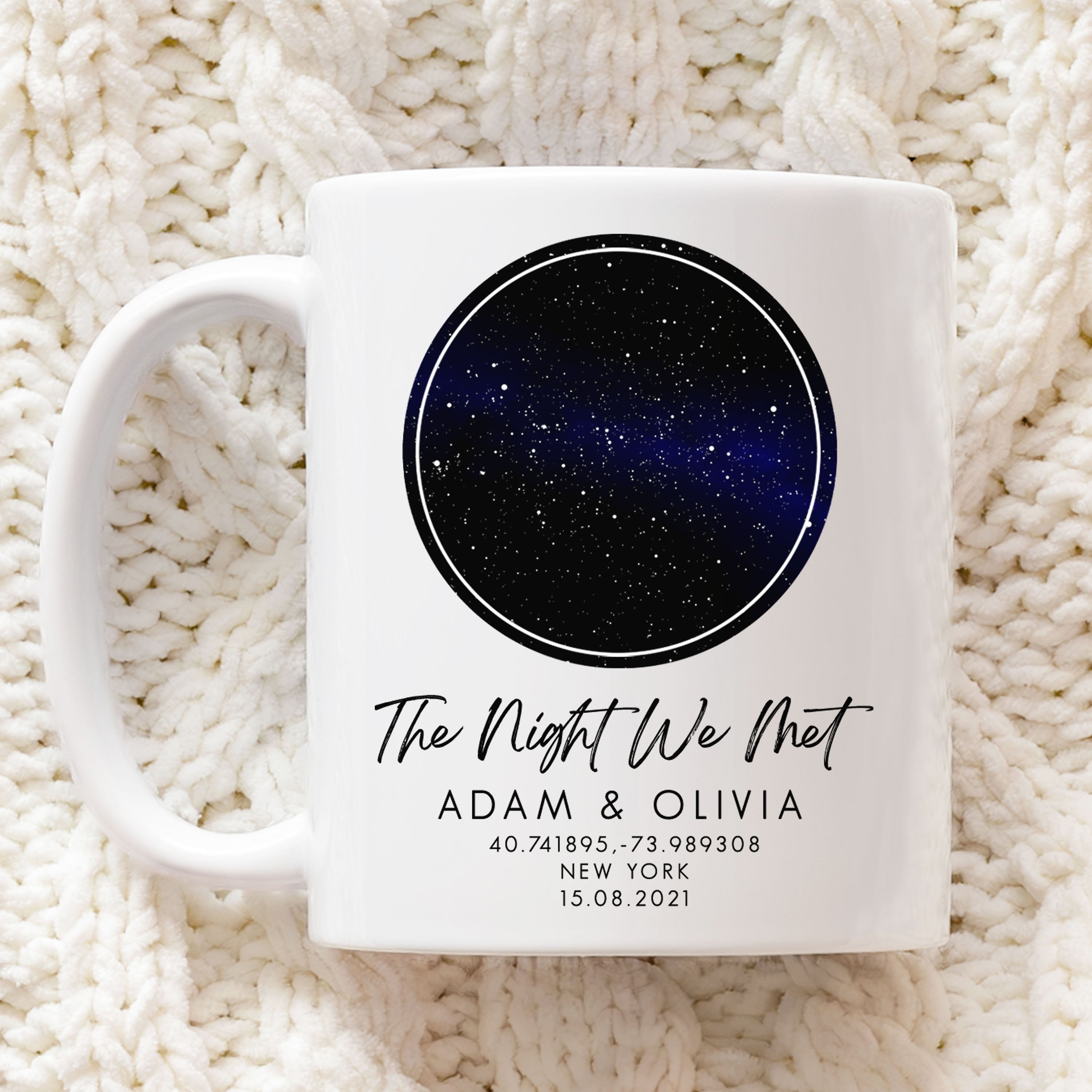 Personalised Star Map Mug | The Night We Met Mug | Constellation Mug | Personalised Valentines Gift | Anniversary Gift, Wedding Gift